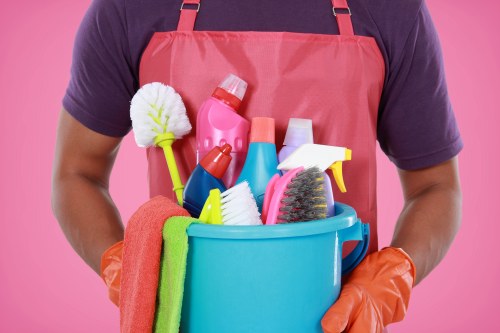 Recycling and charity donation concept for carpet cleaning waste