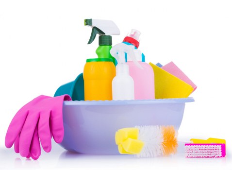 Carpet cleaners completing a safe finishing check